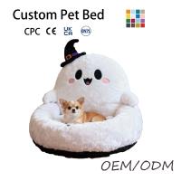 Cama para Mascotas con Diseño de Gorro de Santa Claus Navideño, Cálida y Suave para Invierno, de Felpa, con Forma de Gato de Dibujos Animados, para Gatos y Perros Pequeños