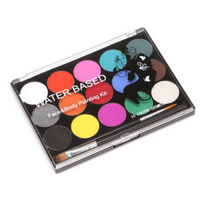 Paleta de Pintura Facial y Corporal a Base de Agua de 15 Colores, Lavable, Fluorescente, Kit de Maquillaje para Festivales - Product Image 4