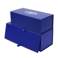 Vodka Whisky Wine Single Bottle Box Caja magnética abatible de cartón rígido para copa de vino Small Business