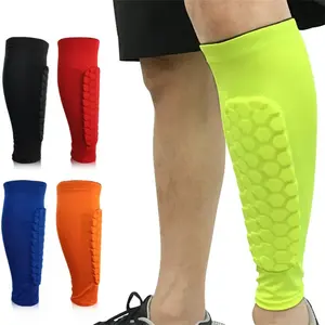 Hot Sale Fußball Kalb Kompression hülse Fußball Schienbeinsc honer für Waden stütze Crash proof Waden polster für Schienbein