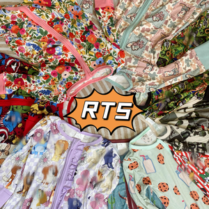 Пасхальная коллекция: высококачественная бамбуковая детская одежда, пижамы на молнии с принтом, комбинезоны с цифровой печатью, таинственная коробка - Product Image 3