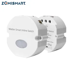Zemismart Matter over WiFi Interruptor de luz inteligente Módulo de interruptor de bricolaje Homekit SmartThings Control remoto de 2 vías