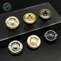 Kancing Tekan Logam Custom yang Dapat Dicuci, Kancing Jeans dari Paduan Seng Berkualitas Tinggi, Kancing Cincin Tekan untuk Pakaian Jeans, Rivet dengan Logo Terukir