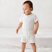 Maßgefertigter 95% Bambusfaser-Baby-Strampler mit Reißverschluss für Männer und Frauen zur Bakterienabwehr und für sanftes, eng anliegendes Klettern am Baby