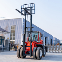 Carrello Elevatore Diesel 4WD da 6 Tonnellate per Tutti i Terreni, a Bassa Manutenzione, con Forche Rinforzate Resistenti alle Alte Temperature per Logistica Agricola/Portuale/Edilizia