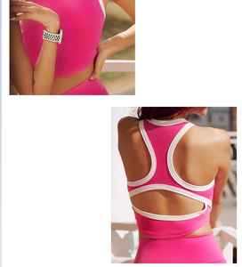 Fitness soutien-gorge femmes vêtements actifs Yoga soutien-gorge Nylon Spandex mode gilets Yoga vêtements poitrine Pad sport antichoc soutien-gorge - Product Image 5