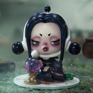 Édition limitée 100% officielle, 12 pièces/boîte, PPMART Skull Panda <span class=keywords><strong>Addams</strong></span> Family Series, boîte mystère, mini figurines en PVC, collection, décorations de bureau - Product Image 4