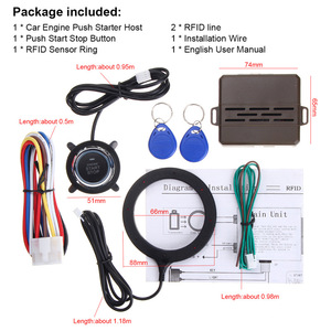 Car Keyless Start System <b>12V</b> Universal One Button Start <b>Switch</b> With RFID Anti Theft Device For Vehicle Modification - Product Image 4