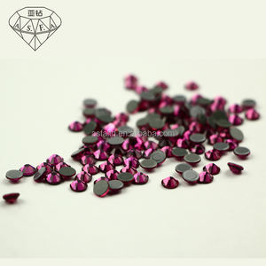 ASFA111Fuchsia Hot Fix Crystal Rhinestones al por mayor Glass AB Hot Fix Rhinestones para decorar ropa y bolsa - Product Image 4