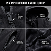 Veste bomber chauffante TAJARLY 7.4V pour homme, fine, 5 zones chauffantes, contrôle de la température à 3 niveaux, veste chauffante électrique, batterie 15000mAh