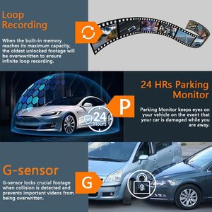 Cámara <span class=keywords><strong>para</strong></span> Vehículo de 4 Canales y 2K, Grabación Frontal, Trasera e Interior de 360° °   Cámara <span class=keywords><strong>para</strong></span> Auto con Visión Nocturna Superior, WiFi y Control por Aplicación, Resolución 1080P - Product Image 5