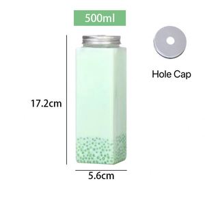 Bouteille en plastique PET transparente pour jus <span class=keywords><strong>de</strong></span> fruits, boissons, thé au lait, 380 ml, 500 ml, 650 ml, avec bouchon en aluminium - Product Image 6