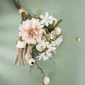 Bouquet de fleurs artificielles Dahlia Johnson, décoration d'intérieur, décoration murale de mariage CF01209 - Product Image 3