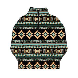 Camisas Infantiles con Estampado Vaquero Occidental Personalizadas, Manga Larga, Cierre de Cremallera, Algodón con Spandex, Transpirables, Casuales, Primavera-Otoño, Venta al Por Mayor - Product Image 4