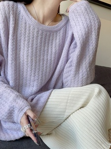 Của phụ nữ giản dị dài tay áo Mohair dệt kim áo len trùm đầu lỏng phù hợp với New phiên bản Hàn Quốc cho mùa xuân mùa thu khí nhẹ nhàng hàng đầu - Product Image 5