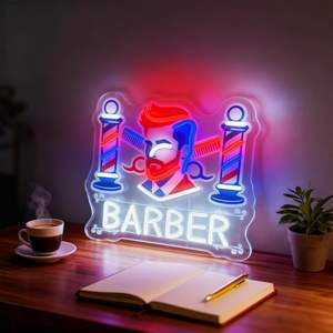 Enseigne lumineuse LED pour salon de <span class=keywords><strong>coiffure</strong></span>, enseignes lumineuses pour salon de <span class=keywords><strong>coiffure</strong></span>, enseignes pour salon de <span class=keywords><strong>coiffure</strong></span>, logo d'entreprise - Product Image 3