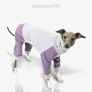 <span class=keywords><strong>Manteau</strong></span> d'hiver doux et extensible bicolore <span class=keywords><strong>pour</strong></span> chiens de race Italian Greyhound et <span class=keywords><strong>Whippet</strong></span>, col montant, chaud, quatre pattes, tenue décontractée - Product Image 4