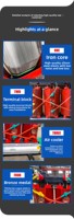 Transformador de Distribución Trifásico de 50Hz, Resistente al Fuego, Tipo Seco, Núcleo Toroidal, para Línea de Producción Industrial, Diseñado para Durar