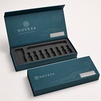Caja de Cartón Rígido Mate Personalizada con Logotipo para Viales de 3ml, 5ml y 10ml, con Cierre Magnético y Espuma Protectora