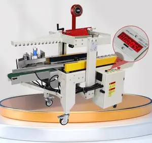 Automatische Schachtel-Kartonverschließmaschine mit Seitenteiltetikettiermaschine weit verbreitet für Expressverpackung Industrie