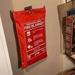 Couverture anti-incendie 1m X 1m pour arrêter les petits incendies en quelques secondes 100% <span class=keywords><strong>tissu</strong></span> en fibre de verre usage domestique - Product Image 2