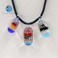 Haute qualité Miniature fait à la main Murano verre au chalumeau poisson de mer et méduse animaux pendentif Style mignon pour collier pour enfants