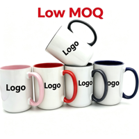 Mug en céramique bicolore de 15 oz, mug à sublimation, vente en gros, tasse vierge enduite, personnalisable pour presse à chaud, cadeau promotionnel