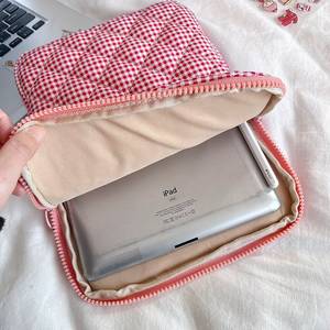 <span class=keywords><strong>Pochette</strong></span> de protection en coton matelassé à carreaux, rouge et noir, <span class=keywords><strong>pour</strong></span> tablette d'ordinateur portable, <span class=keywords><strong>pour</strong></span> <span class=keywords><strong>iPad</strong></span> Air <span class=keywords><strong>Pro</strong></span> - Product Image 6