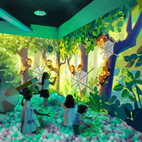 Proyector de Piso Interactivo para Restaurantes, Juegos de Pared Interactivos para Niños, Proyección de Juegos en Paredes