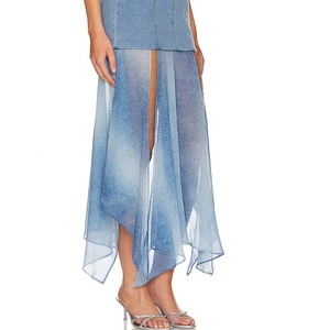 ชุดเดรสยีนส์เด็กผู้หญิงขายส่ง ShanLai / ชุดเดรสยีนส์ยาวสั่งทำโลโก้สำหรับผู้หญิงฤดูร้อน - Product Image 4