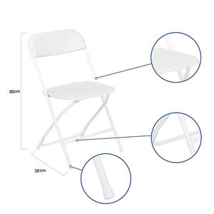 Outdoor <strong>White</strong> Black Colors PP Plastic Metal <strong>Folding</strong> <strong>Chair</strong> Wedding Party Plastic <strong>Folding</strong> <strong>Chair</strong> for Events - Product Image 6