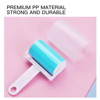 Mini Rouleau Anti-Peluches Portable Réutilisable pour Poils d'Animaux et Poussière, Brosse Adhésive pour Vêtements et Tissus, Nettoyage en Gros