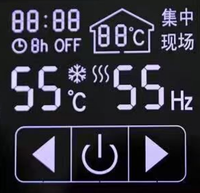 Écran d'affichage numérique LCD TN noir et blanc avec circuit intégré pour panneau de commande de fauteuil de massage
