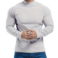 T-shirt de compression à manches longues pour homme, personnalisé par l'usine OED, séchage rapide, couche de base pour la course à pied, le basketball, la gym et l'entraînement