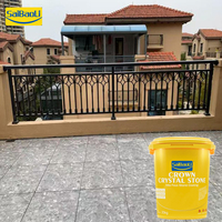 Peinture Effet Pierre Marbre Brillant pour Murs Décoratifs – Peinture Cristalline Résistante aux Intempéries