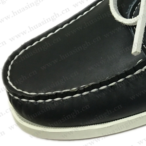 LXG, zapatos de guisantes negros sociales informales de cuero de vaca natural, zapatos náuticos clásicos resistentes al ácido de peso cosidos a mano HSW039 - Product Image 4