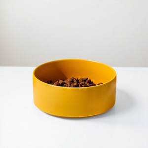 Cuenco de comida para gatos y perros antiderrames de patrón sólido Cuenco doble para mascotas de boca recta con estante de cerámica para el cuidado de gatos y perros - Product Image 4
