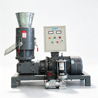 Petite machine à granulés de sciure à matrice plate, moulin à granulés de bois biomasse pour transformer les déchets de bois en granulés de combustion de 6 mm
