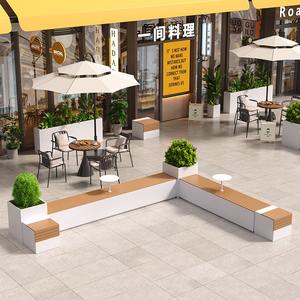 Boîte à fleurs extérieure commerciale <span class=keywords><strong>en</strong></span> acier inoxydable <span class=keywords><strong>en</strong></span> fer forgé <span class=keywords><strong>bac</strong></span> à fleurs balançoire clôture cloison <span class=keywords><strong>banc</strong></span> combinaison siège Pot plateaux - Product Image 4