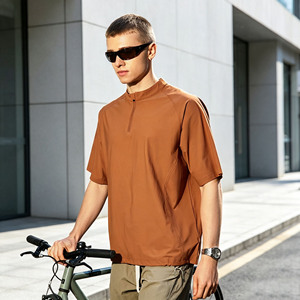 Breaking Wind Cycling T-shirt 26 Spring/Summer New Product Sports Outdoor Coolness Lightweight High Neck Short Sleeve - Product Image 1