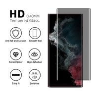 Lot de 2 protections d'écran de confidentialité incurvées 3D avec prise en charge des empreintes digitales pour Galaxy S22 S23 Ultra S24 S25 S26