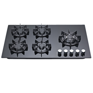 Estufa de <span class=keywords><strong>Gas</strong></span> Empotrada de Venta Caliente con Panel de Vidrio Templado, 5 Quemadores, Eficiencia Energética Clase A para Uso en Hoteles y Hogares - Product Image 1