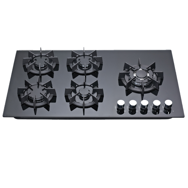 Hot Selling Built-in Gas Cooktop with Tempered Glass Panel 5 Burner Gas Hob Class a Energy Efficiency for Hotel & Household Use