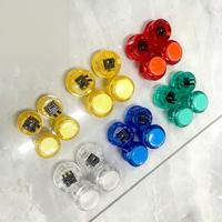 Bouton poussoir silencieux coloré en plastique transparent de 30 mm pour machine de jeu d'arcade KUBIXION KU-3191, accessoires pour console domestique