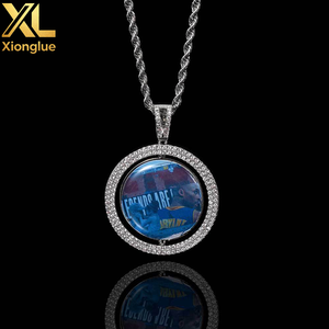 Wholesale New Arrival 18k Gold Plated Hiphop <b>Iced</b> <b>Out</b> 5a Cz Custom Bling Bling Photo Pendants - Product Image 5