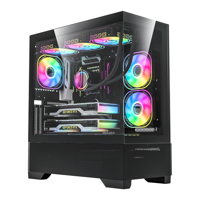 Lovingcool Gaming PC Case OEM Computer Gaming Case E-ATX/ATX Computer Cabinet Tempering Glass RGB Fan PC Computer Cases & Towers