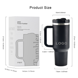Biểu Tượng Tùy Chỉnh 40 Oz Cốc Đôi Tường Cách Nhiệt 40 Oz Thép Không Gỉ Chân Không Tái Sử Dụng Du Lịch Cốc Tùy Chỉnh Với Xử Lý Nắp - Product Image 4