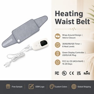 Cinturón Eléctrico Térmico de Cedro <span class=keywords><strong>para</strong></span> Cintura y Espalda, Almohadilla Calefactora Lumbar, Terapia de Fisioterapia <span class=keywords><strong>para</strong></span> Alivio del Dolor, 6 Niveles, Temporizador, Suave - Product Image 1