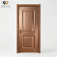 Porte légère et moderne en WPC, panneau composite intérieur, grain de bois, étanche, insonorisée, pour salle de bain, chambre, maison