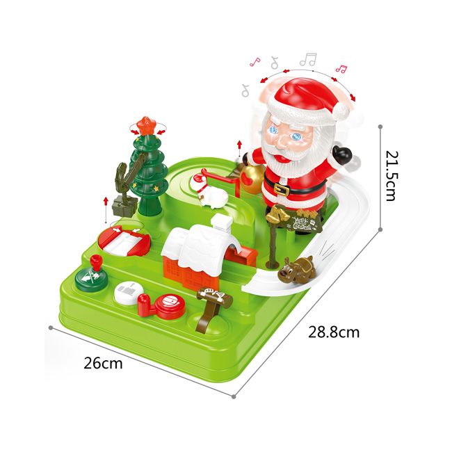 Новинка, подарок, настольная игра, ручное приключение, трек, игрушка для детей, обучение зрительно-моторной тренировке, светодиодный Санта-Клаус, рождественские игрушки с музыкой
